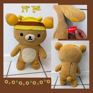 Rilakkuma Honey Bee Plush 19" San-X Large Stuffed Bear Kawaii Plush Toy